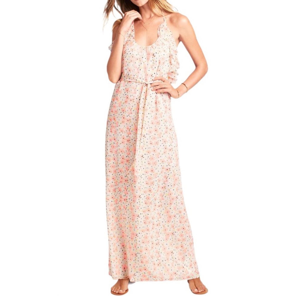 Victoria’s Secret Floral Chiffon Halter Maxi Dress